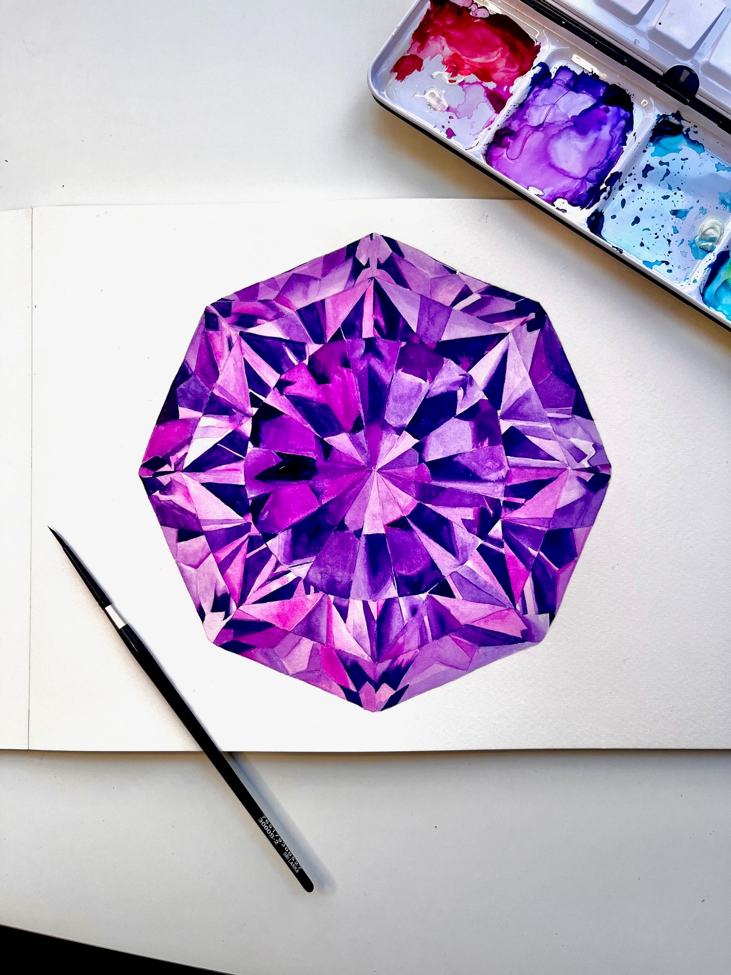 Grape Crush Original Watercolor Painting
