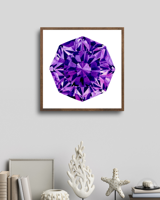 Grape Crush by Melissa Brooks. Vibrant gemstone painting done in watercolor. Sold as a giclee print.