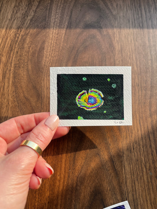 ACEO Iridescent Lily Pad in Peridot