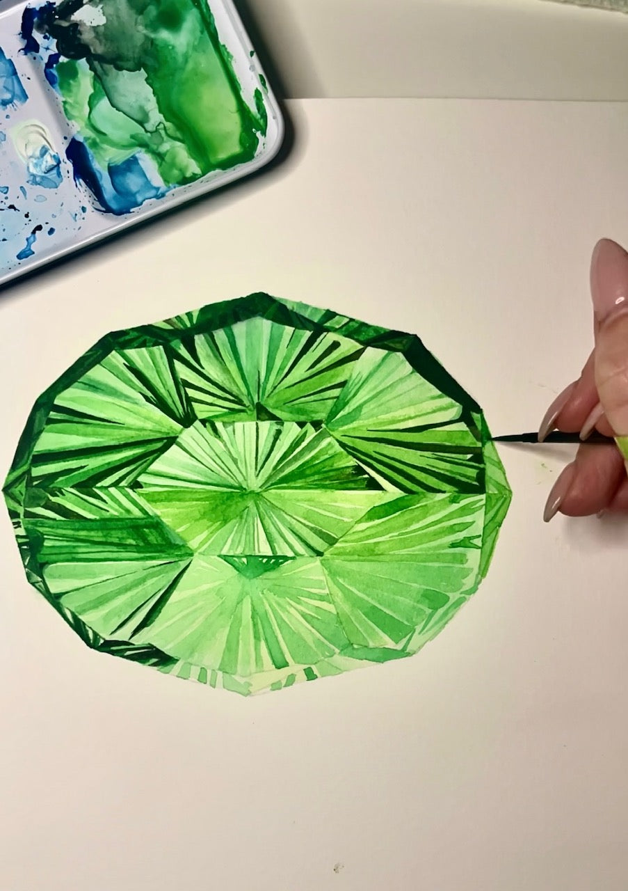 Verdant Blades Original Watercolor Painting