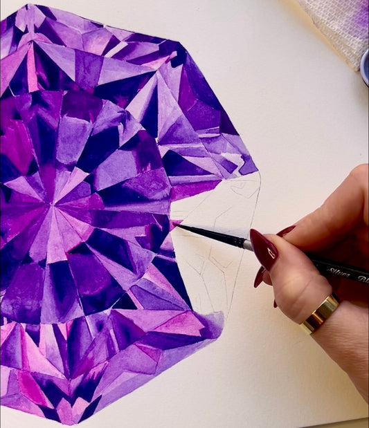 Grape Crush Original Watercolor Painting