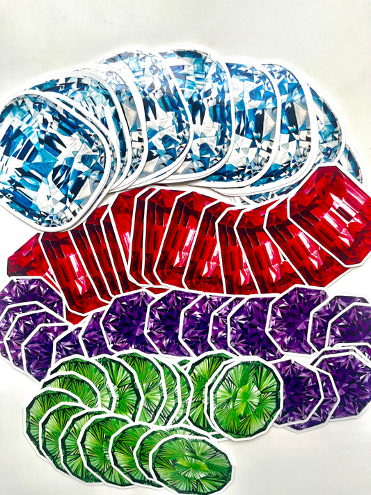 Set of 4 Award Winning Gem Stickers